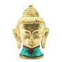 Brass Buddha Figure - Lrg Head - 11.5 Cm