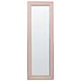 Standing Mirror Pink Velvet 50 X 150 Cm With Stand Decorative Frame