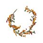 Artificial Autumn Garland Orange Synthetic Material 150 Cm With Ornaments