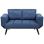 Sofa Bed Navy Blue Loveseat Adjustable Armrests