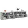 Vidaxl Sideboard With Led Lights Concrete Grey 283x37x67 Cm