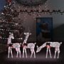 Vidaxl Christmas Reindeer Family 270x7x90 Cm Gold Warm White Mesh