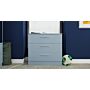 Contrast 3 Drawer Chest In Denim Blue