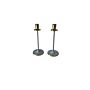 Glossy Grey Irina Candlestick, Set Of 2, 20cm