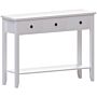 Windsor 3 Drawer Console Table, White