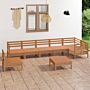 Vidaxl 8 Piece Garden Lounge Set Solid Pinewood Honey Brown