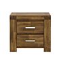 Parkfield Solid Acacia Bedside Table 2 Drawer