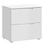 Sienna Bedside In White/white High Gloss