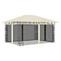 Vidaxl Gazebo With Mosquito Net 4x3x2.73 M Cream 180 G/m²