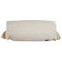 Decorative Cushion Beige Cotton Solid Pattern 20 X 50 Cm Removable Cover Tassels Boho Décor Accessories