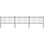 Vidaxl Garden Fence With Spear Top Steel 5.1x1 M Black