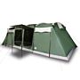 Vidaxl Family Tent Tunnel 8-person Green Waterproof