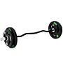 Sportnow Olympic Ez Curl Bar With 30kg Weight Plates, Barbell Bar For 5cm Weight Plates With Spring Clips, Home Gym Weight Lifting Bar, 120cm, 38kg