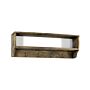 Wooden Wall Shelf With 4 Hooks 54 X 10 X 18 Cm