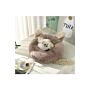 Round Plush Pet Dog Cat Calming Bed With Cute Ears 50x50cm