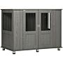 Pawhut Dog Crate Furniture End Table, Pet Kennel For Extra Large Dogs With Magnetic Door Indoor Animal Cage, Grey, 116 X 60 X 87 Cm