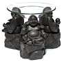 Resin Oil & Wax Burner - Peace Of The East Wood Effect Chinese Buddha