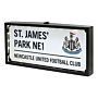 Newcastle United Fc Metal Led Street Sign