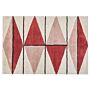 Area Rug Multicolour Cotton 140 X 200 Cm Low Pile Geometric Pattern Rectangular