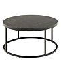 Spiro Coffee Table With Black Marble Melamine Top & Black Legs