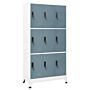 Vidaxl Locker Cabinet Light Grey And Dark Grey 90x45x180 Cm Steel