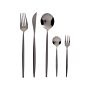 Cutlery Set Black Stainless Steel 30 Pieces For 6 People Knife Spoon Fork Teaspoon Cake Fork