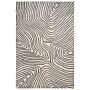 Area Rug Black And White Viscose Wool 200 X 300 Cm Hand Tufted Low Pile Living Room Cotton Backing