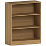 Cambridge 3 Tier Low Bookcase, Oak