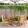 Vidaxl Reclining Garden Chairs 4 Pcs Beige Solid Wood Acacia