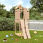 Vidaxl Playhouse With Climbing Wall Solid Wood Pine