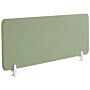 Desk Screen Green Pet Board Fabric Cover 180 X 40 Cm Acoustic Screen Modular Mounting Clamps