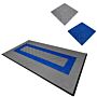 Vented Garage Floor Tiles With Edges – 90 Grey & 30 Blue