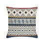 Decorative Cushion Multicolour Cotton 50 X 50 Cm Geometric Pattern Foil Print