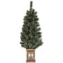 Homcom 4ft Artificial Christmas Tree With 80 Warm White Led Lights, 8 Modes And Remote, Realistic Xmas Tree With Square Stand For Party Decoration, Green