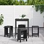 Vidaxl 5 Piece Garden Bar Set Grey Solid Wood Pine