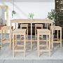 Vidaxl 7 Piece Garden Bar Set Solid Wood Pine