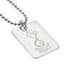 Tottenham Hotspur Fc Silver Plated Dog Tag & Chain