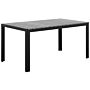 Garden Table Grey And Black Aluminium For 6 Weather Resistant