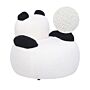 Animal Chair White And Black Boucle Upholstery With Armrests Nursery Furniture Seat For Children Modern Design Panda Shape