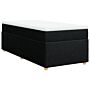 Vidaxl Box Spring Bed With Mattress Black 90x200 Cm Fabric