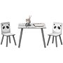 Zonekiz Kids Table And Chair Set, Toddler Table With 2 Chairs, Toddler Furniture Set, For Ages 3-8 Years - Grey