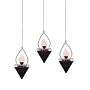 Gemstone Lantern Of Life Pendulum - Black Agate & Rose Quartz