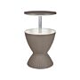 Garden Cool Bar Taupe Polypropylene Built-in Cooler Round Height Adjustement Mechanism Tabletop ⌀49 Cm