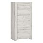 Angel 1 Door 3 Drawer Chest In White Craft Oak