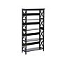 Bookcase Black 4 Tier 4 Shelves Open Back Tall