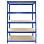 3 X Q-rax Blue Metal Racking Units 120 X 50 X 180cm