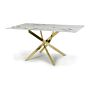 Astoria Medium 1.6m White/gold Dining Table