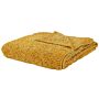 Blanket Throw Yellow Chenille Knitted 150 X 200 Cm Soft Plushy