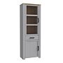 Bohol Narrow Display Cabinet In Riviera Oak/grey Oak