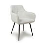 Denver Corduroy White Dining Chair